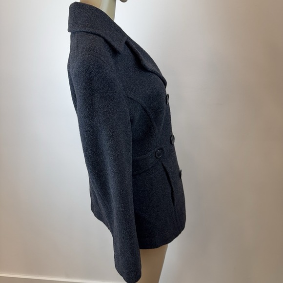 St. Johns Bay Coat Jacket Color Gray/Black 70% Wool 10% Cashemere Size S Small - Picture 5 of 16